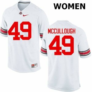 Women's Ohio State Buckeyes #49 Liam McCullough White Nike NCAA College Football Jersey Online WXO8144RX